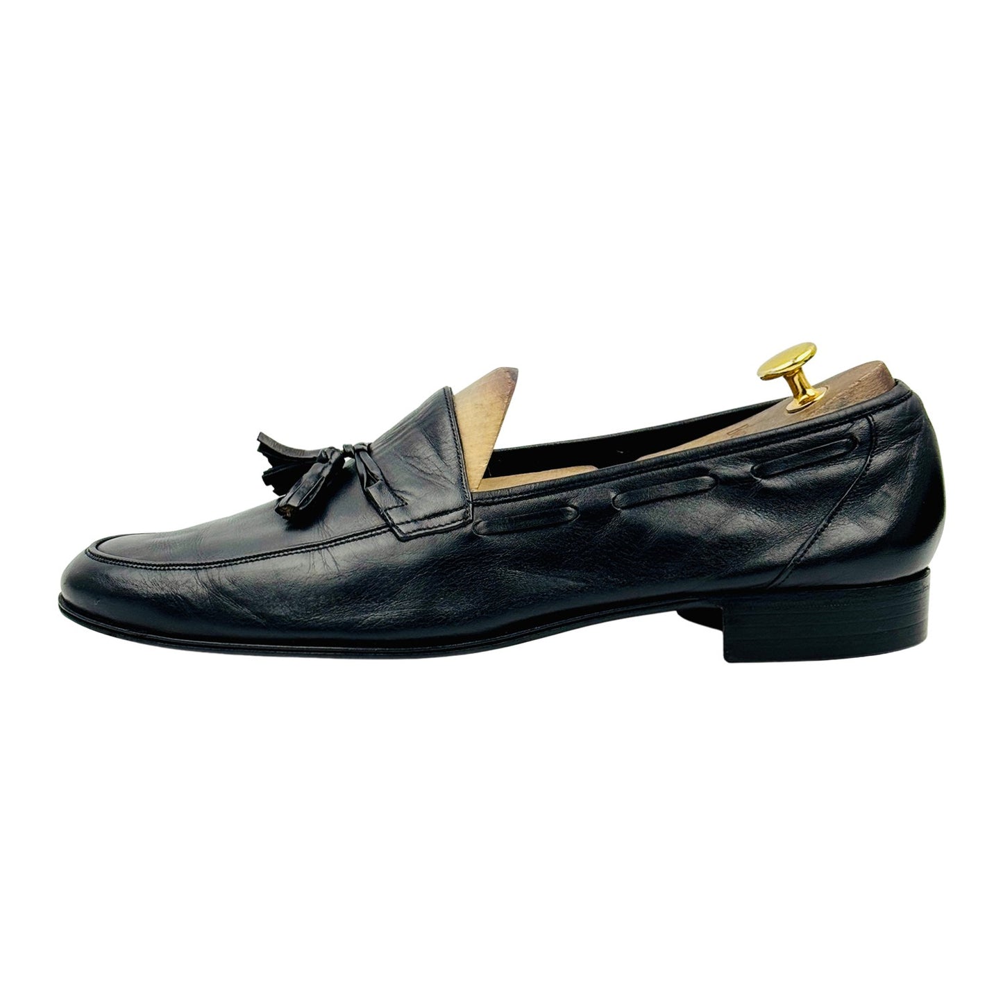 Bally Men's Black Leather Tassel Loafer (Size 43/43.5)