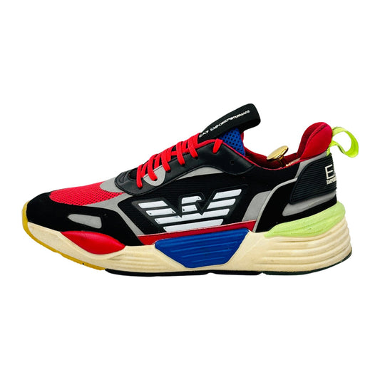 Emporio Armani EA7 Red Blue Chunky Sneakers (Size 41.5/42)