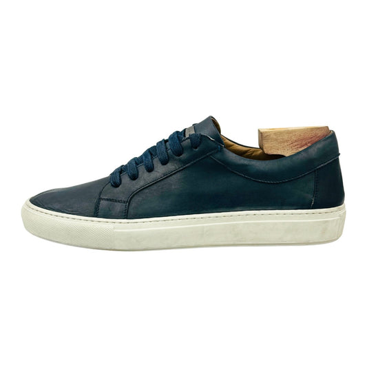 Cerruti 1881 Men's Navy Leather Sneakers (Size 43)