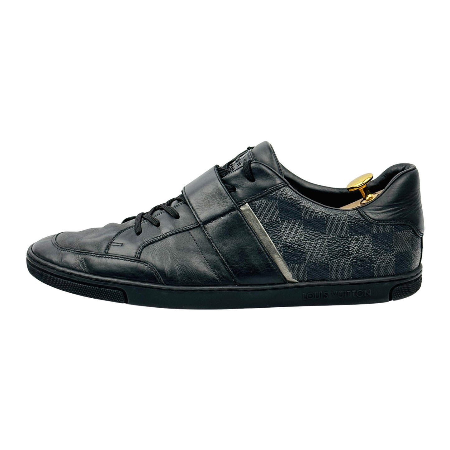 Louis Vuitton Men's Damier Graphite Strap Sneakers (Size 43.5/44)