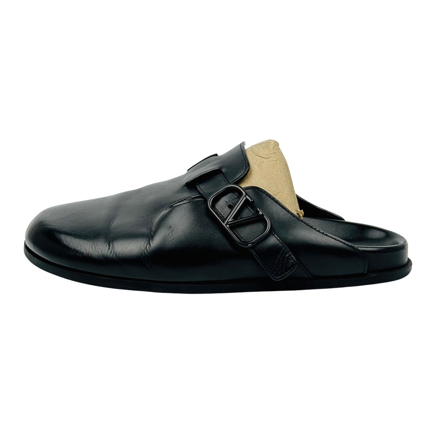 Valentino Garavani V Logo Leather Clogs (Size 42/42.5)