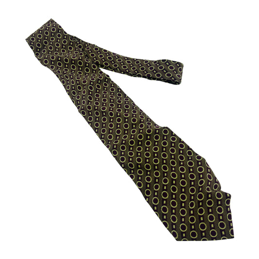 Giorgio Armani Brown 'Geometric Pattern' Tie (Size Regular)
