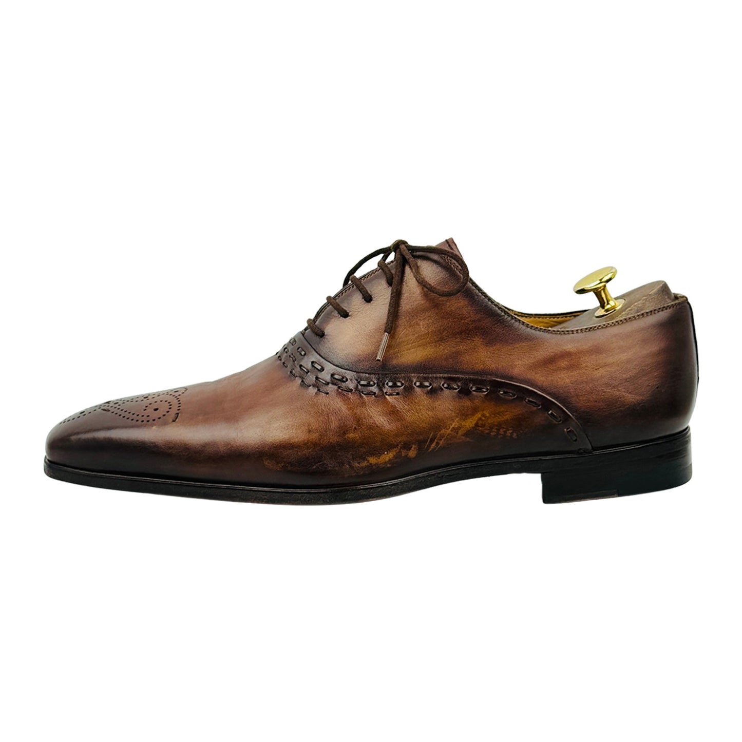 Magnanni Brown Leather Spanish Oxfords (Size 42)