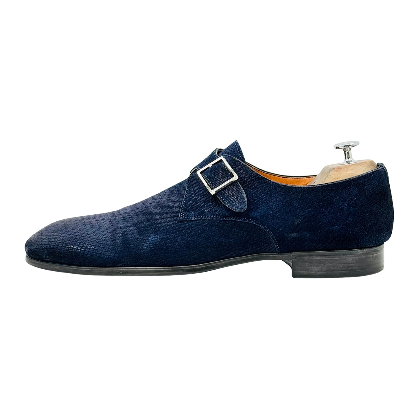 Santoni Blue Suede Strap Loafers (Size 45/45.5) - 14550 60