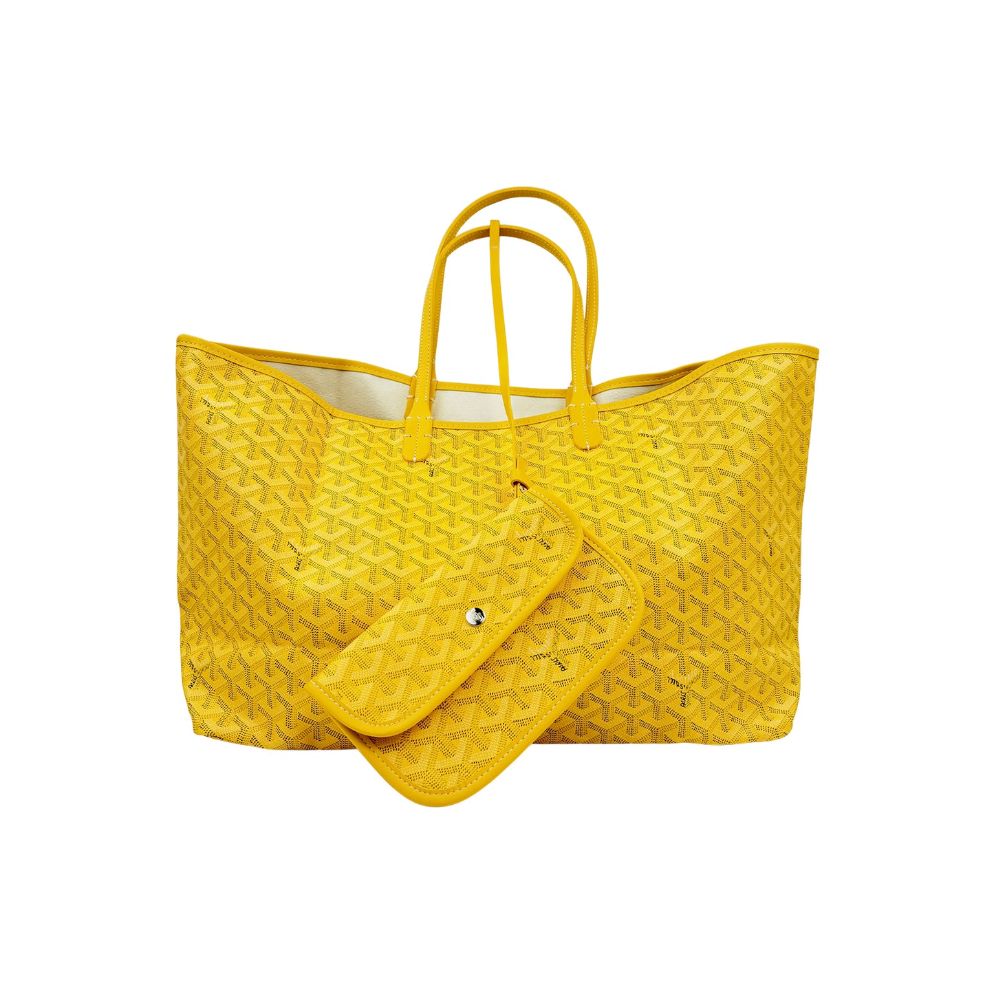 Goyard Saint Louis Yellow Goyardine Canvas Tote Bag