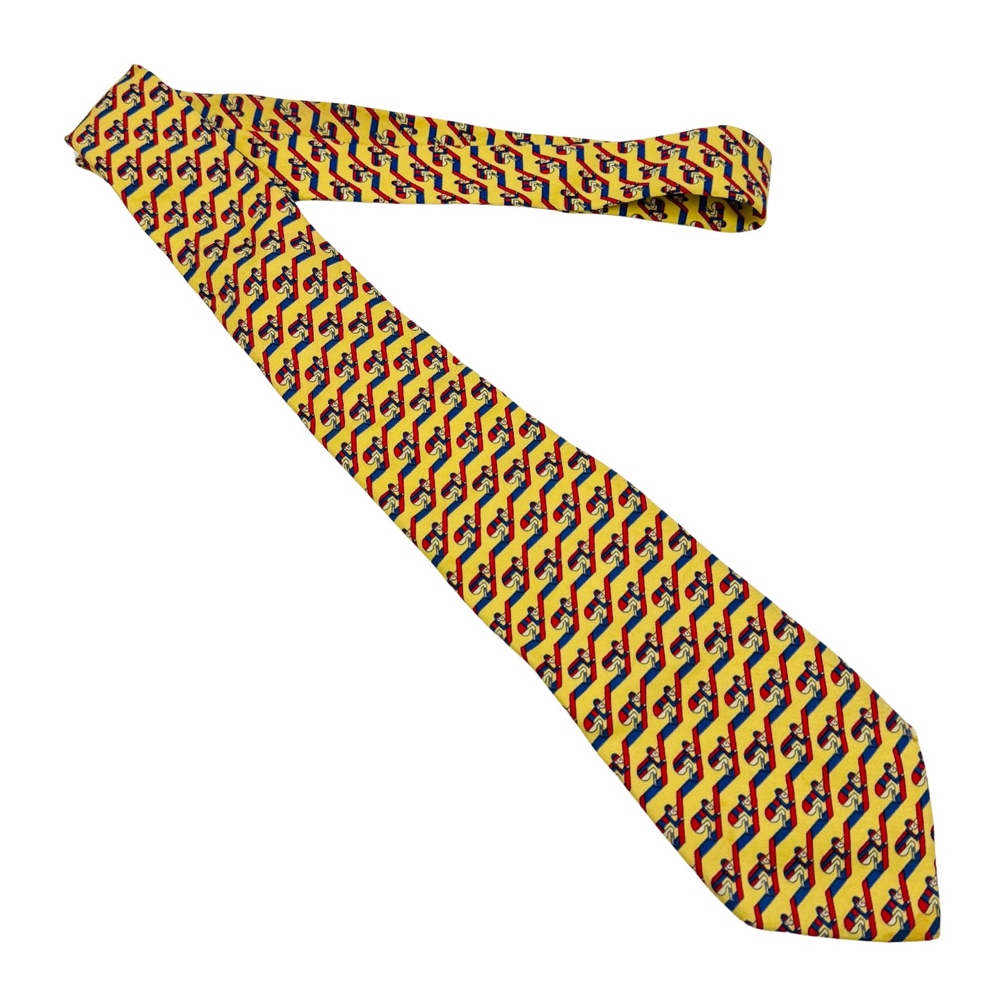 Hermès Yellow 'Geometric Pattern' Tie (Size Regular)