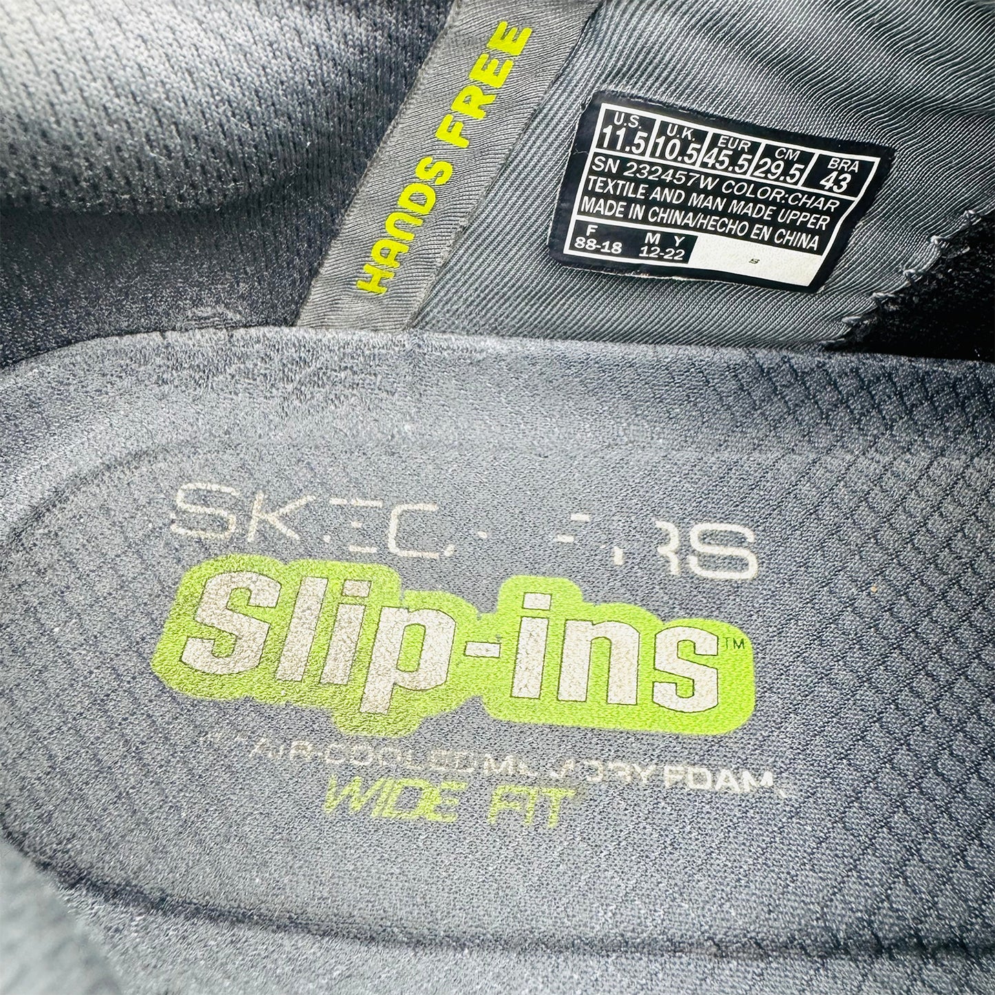 Skechers Summits - High Range Slip-ins (Size 45.5/46) - 232457W CHAR