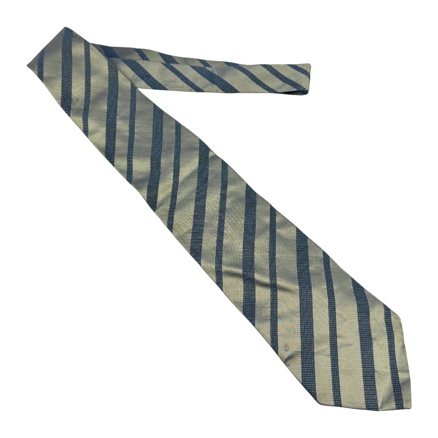 Gucci Grey 'Diagonal Stripes' Tie (Size Regular)