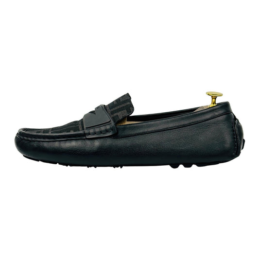 Fendi Men's FF Logo Black Leather Loafers (Size 42.5)