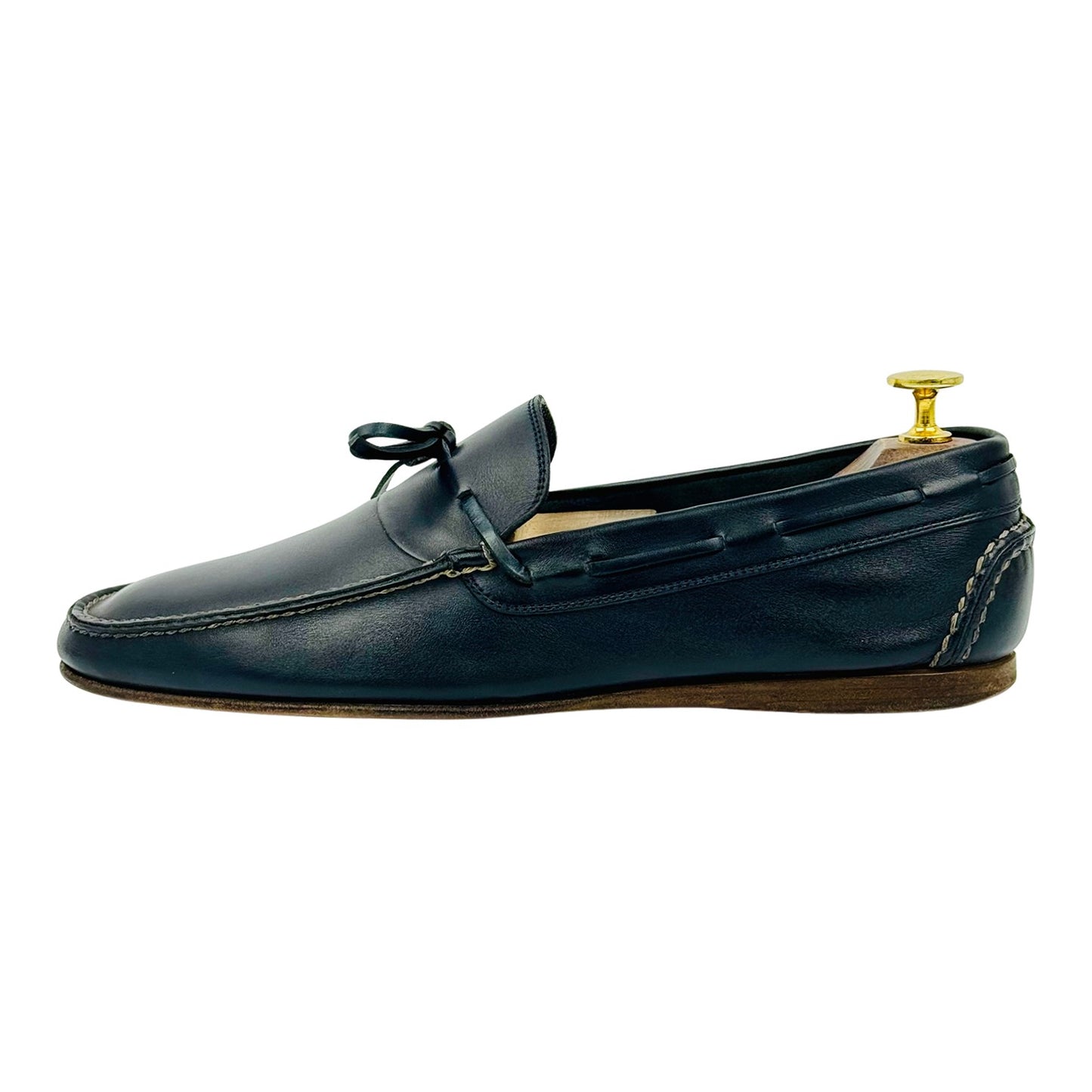 Hermès Men's Navy Blue Italian Loafers (Size 42)