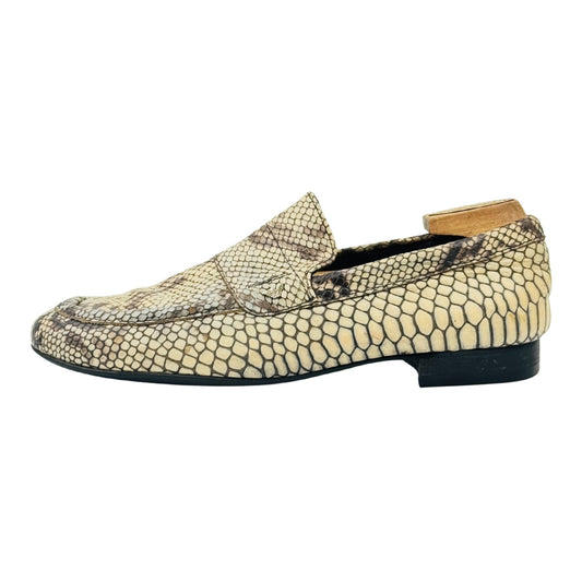 Emporio Armani Python Print Leather Loafers (Size 40)