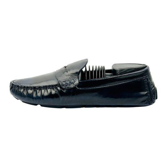 Louis Vuitton Black Patent Leather Penny Loafers (Size 40)