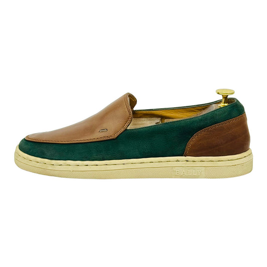 Bally Men's 'Brown Green' Slip-On Shoes (Size 41/41.5)