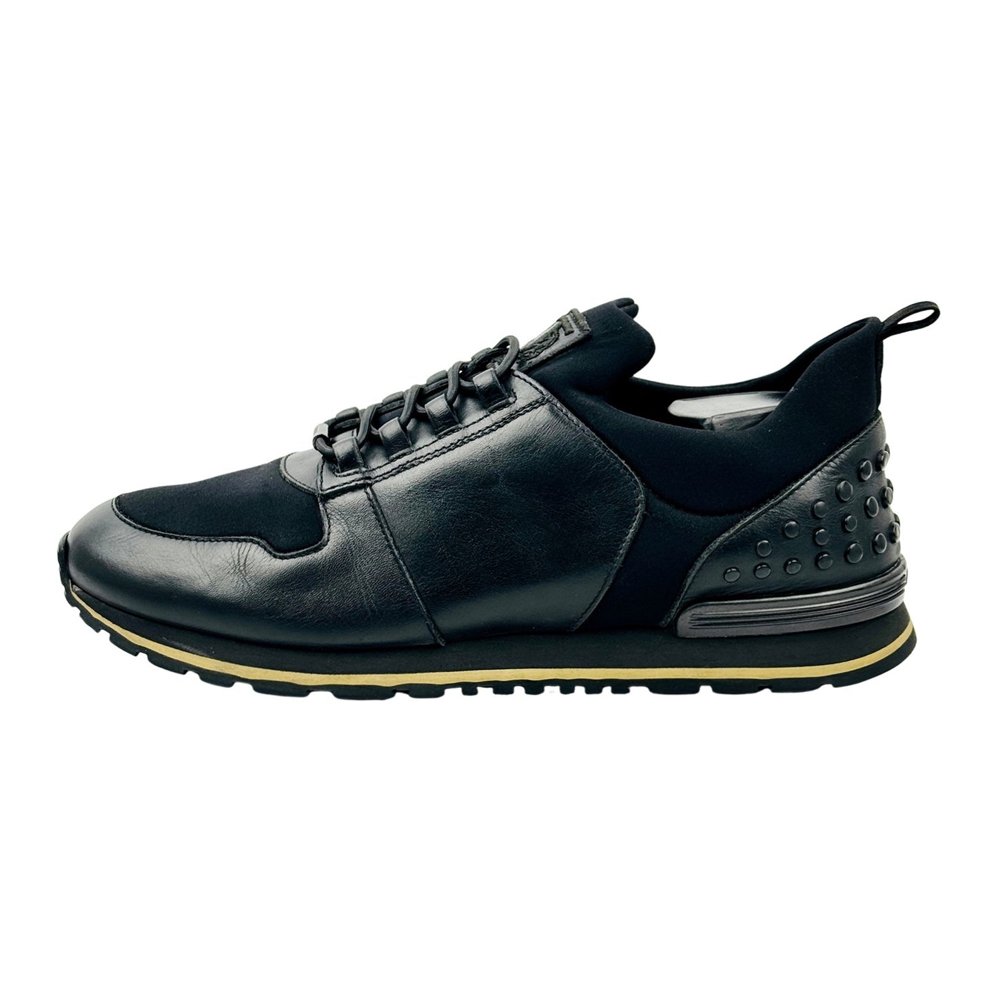Tod's Black Leather Neoprene Shoes (Size 43)
