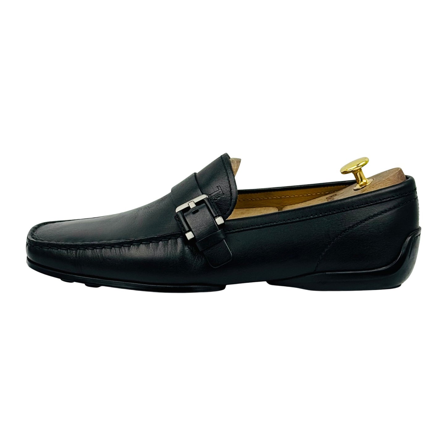 Tod’s Men's Black Leather Buckle Loafers (Size 42.5)