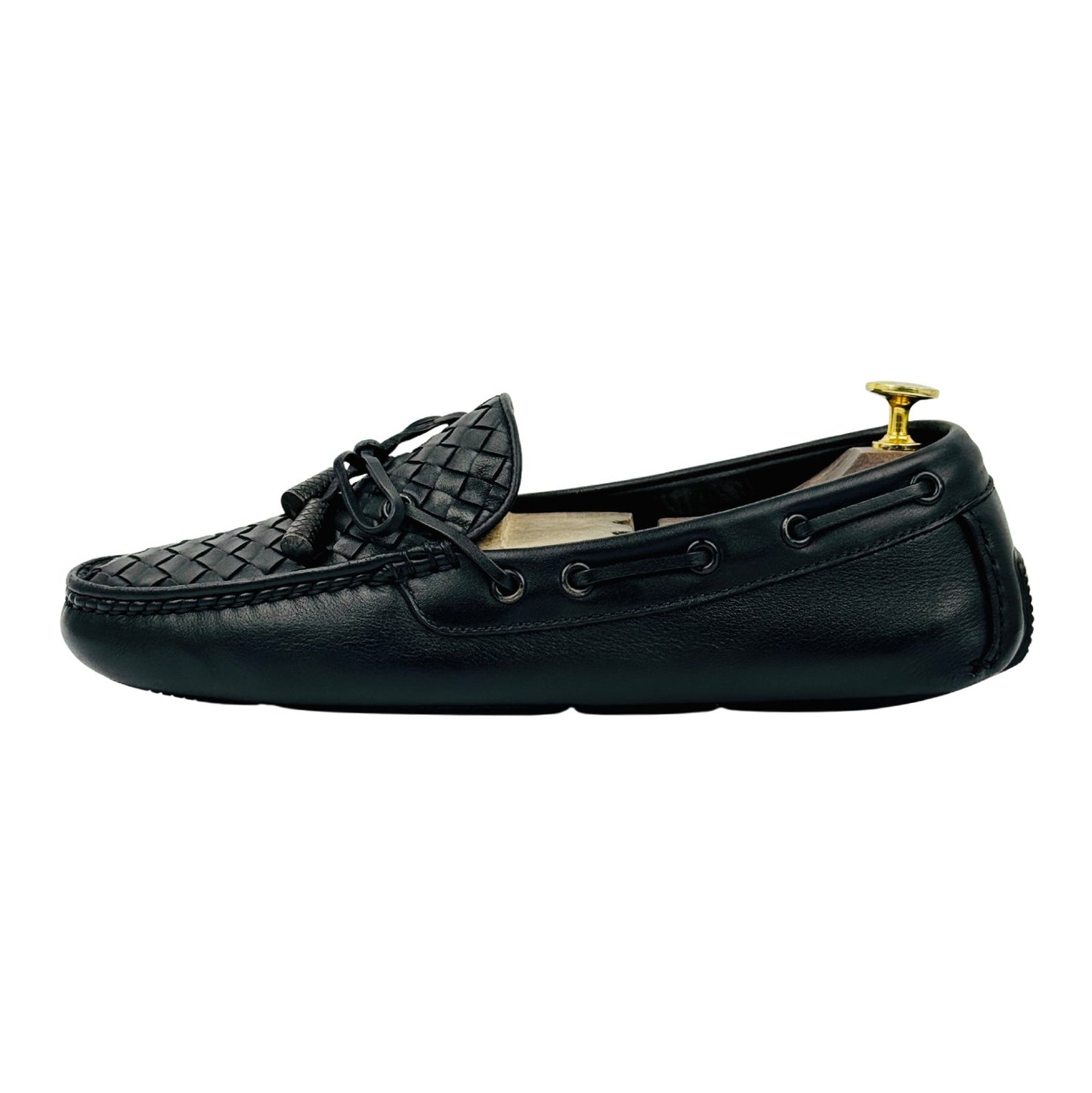 Bottega Veneta Men's Black Driver Loafers (Size 42)