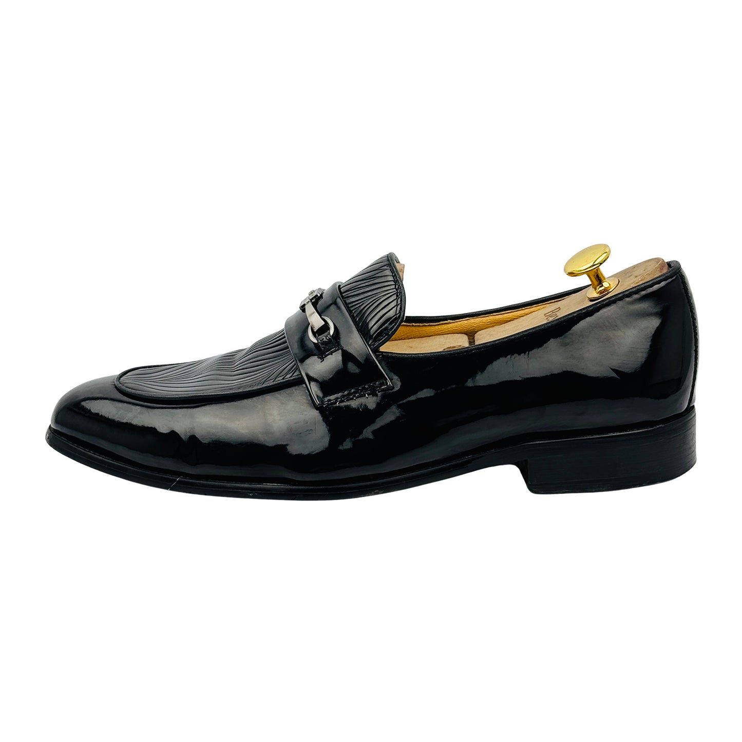 Louis Vuitton Men's Black Patent Leather Loafers (Size 42.5)