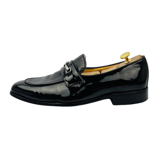 Louis Vuitton Men's Black Patent Leather Loafers (Size 42.5)