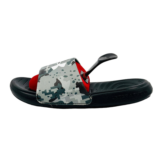 Image of Under Armour Boy's Gray Slippers (Size 35) - 3024438-001