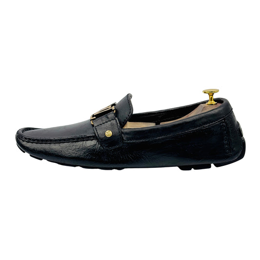 Louis Vuitton Black Leather Montaigne Loafers (Size 43/43.5)