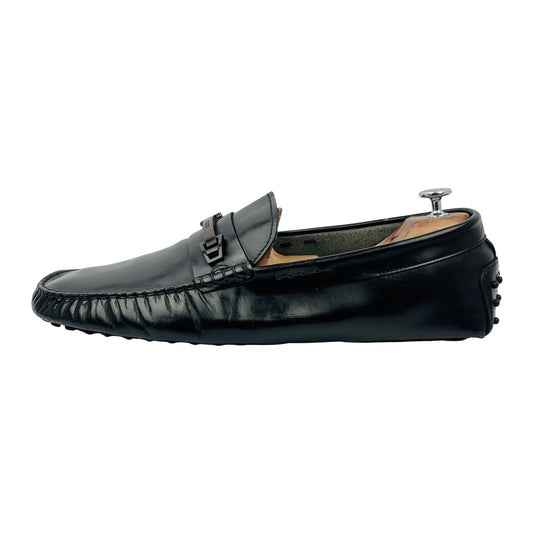 Tod's Men's Black Leather Driving Loafers (Size 46)