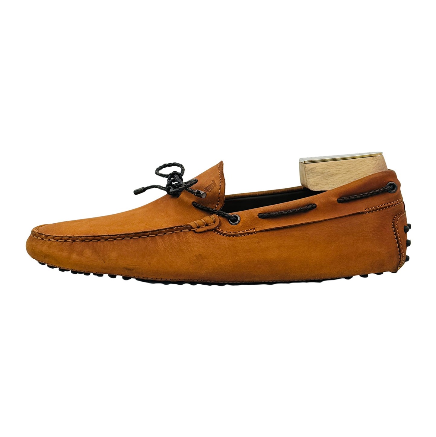 Tod's Gommino Camel Orange Suede Loafers (Size 43)