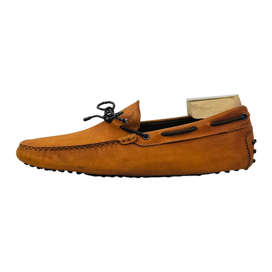 Tod's Gommino Camel Orange Suede Loafers (Size 43)