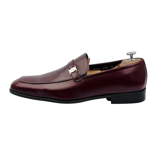 Salvatore Ferragamo Oxblood Leather Loafers (Size 44/44.5) - UC36604