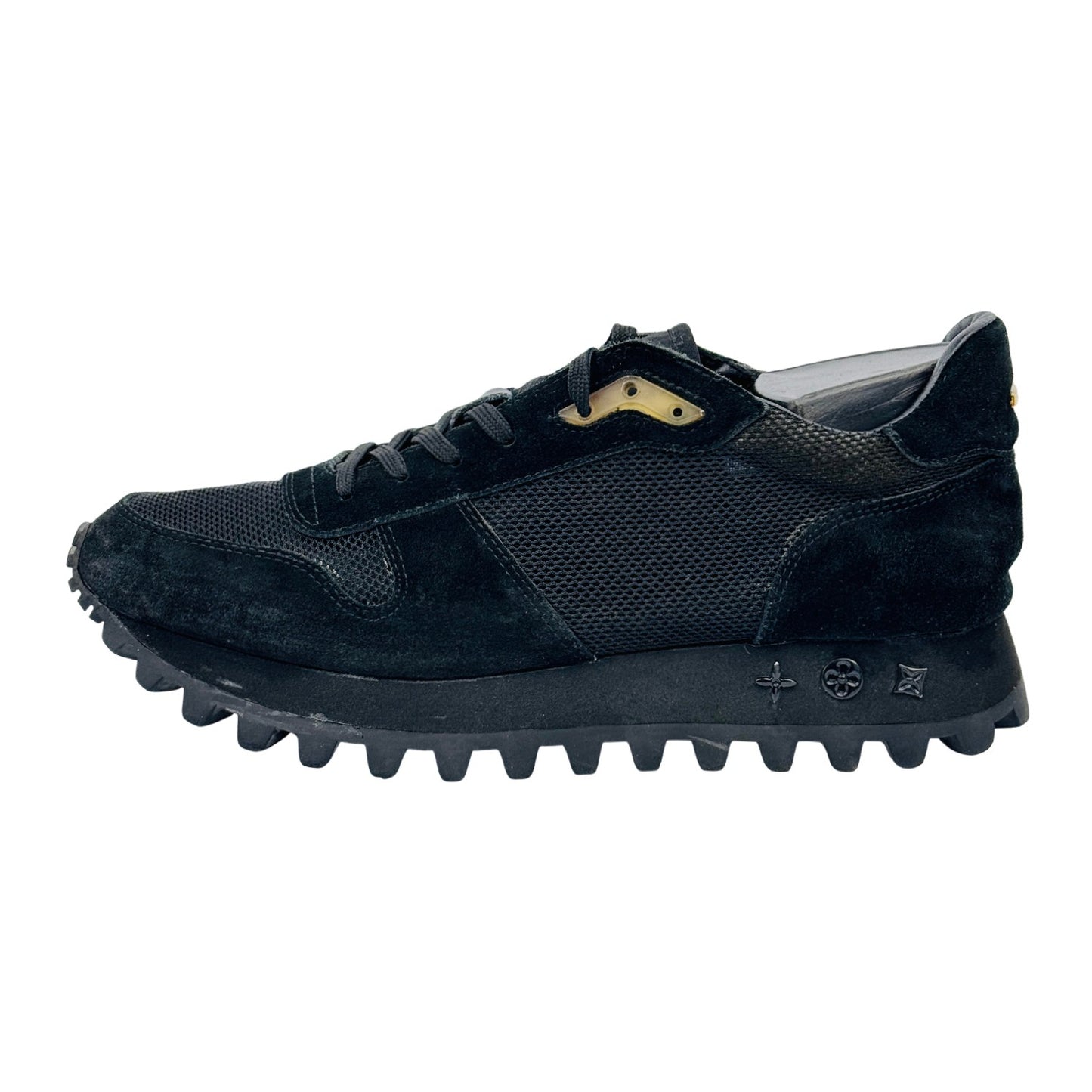 Louis Vuitton Runner Suede & Mesh Black Sneakers (Size 40/40.5)