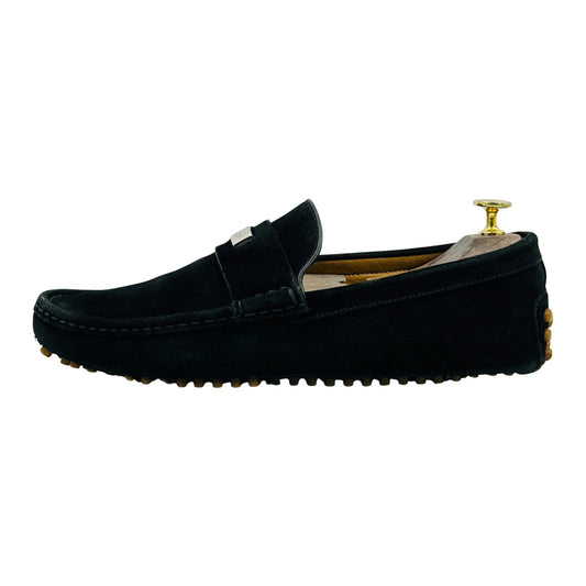 Gucci Logo Plaque Black Suede Loafers (Size 42.5)