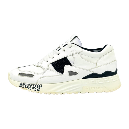 Versace 'White Black' Leather Sneakers (Size 39/39.5)