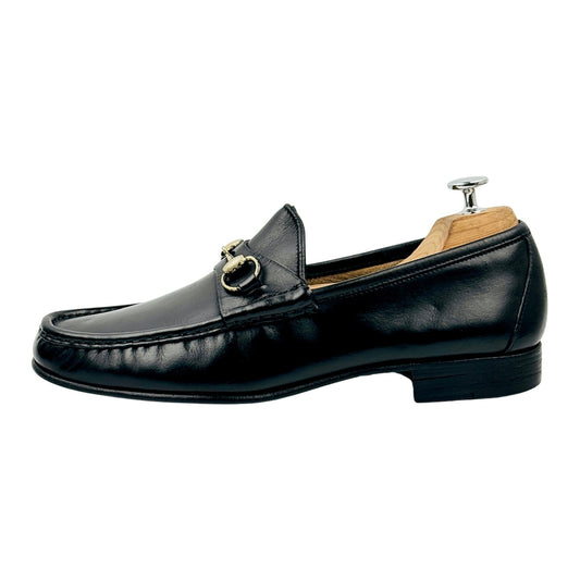 Gucci Black Leather Horsebit Italian Loafers (Size 41)