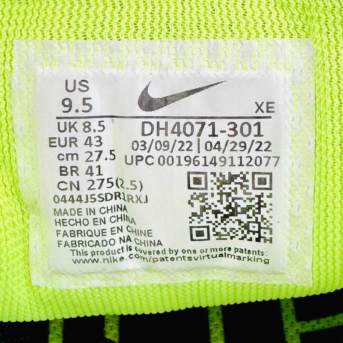 Nike Air Zoom Pegasus 39 'Barely Green' Shoes (Size 43) - DH4071-301