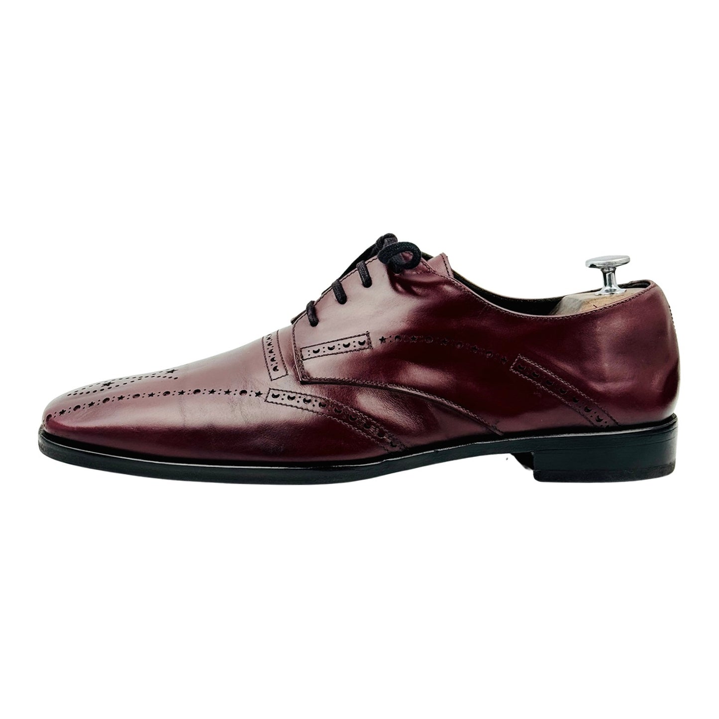 Kenzo Men's Maroon Leather Oxfords (Size 45)