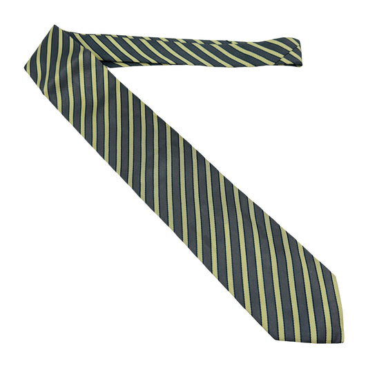 H&M Navy Blue 'Stripes' Silk Tie (Size Regular)