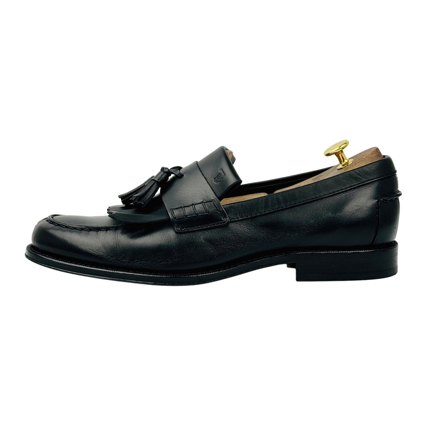 Tod’s Black Leather Tassel Loafers (Size 43/43.5)