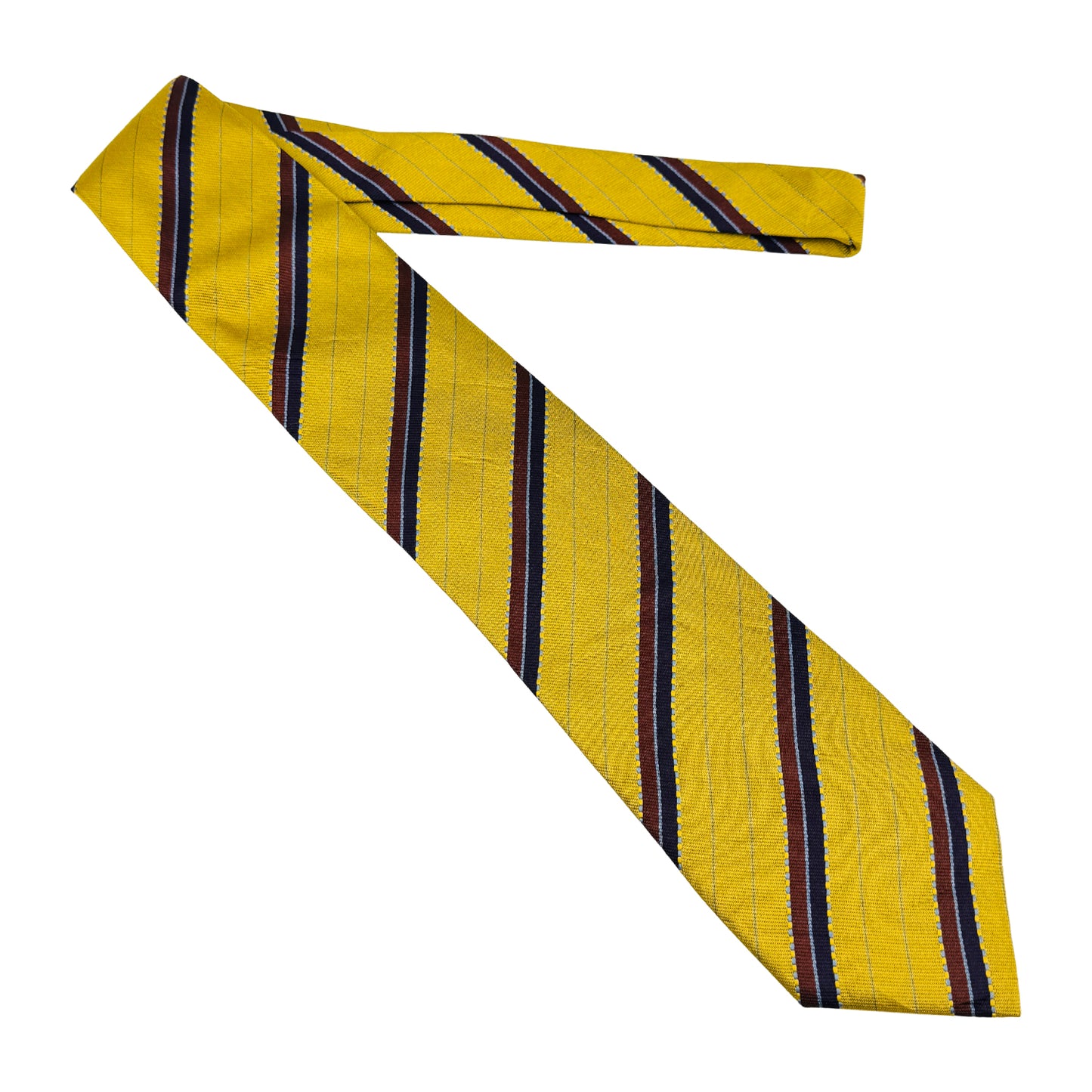 Canali Yellow 'Diagonal Stripes' Tie (Size Regular)