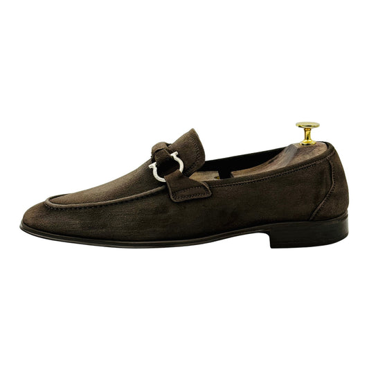 Salvatore Ferragamo Gancini Bit Brown Loafers (Size 42.5)