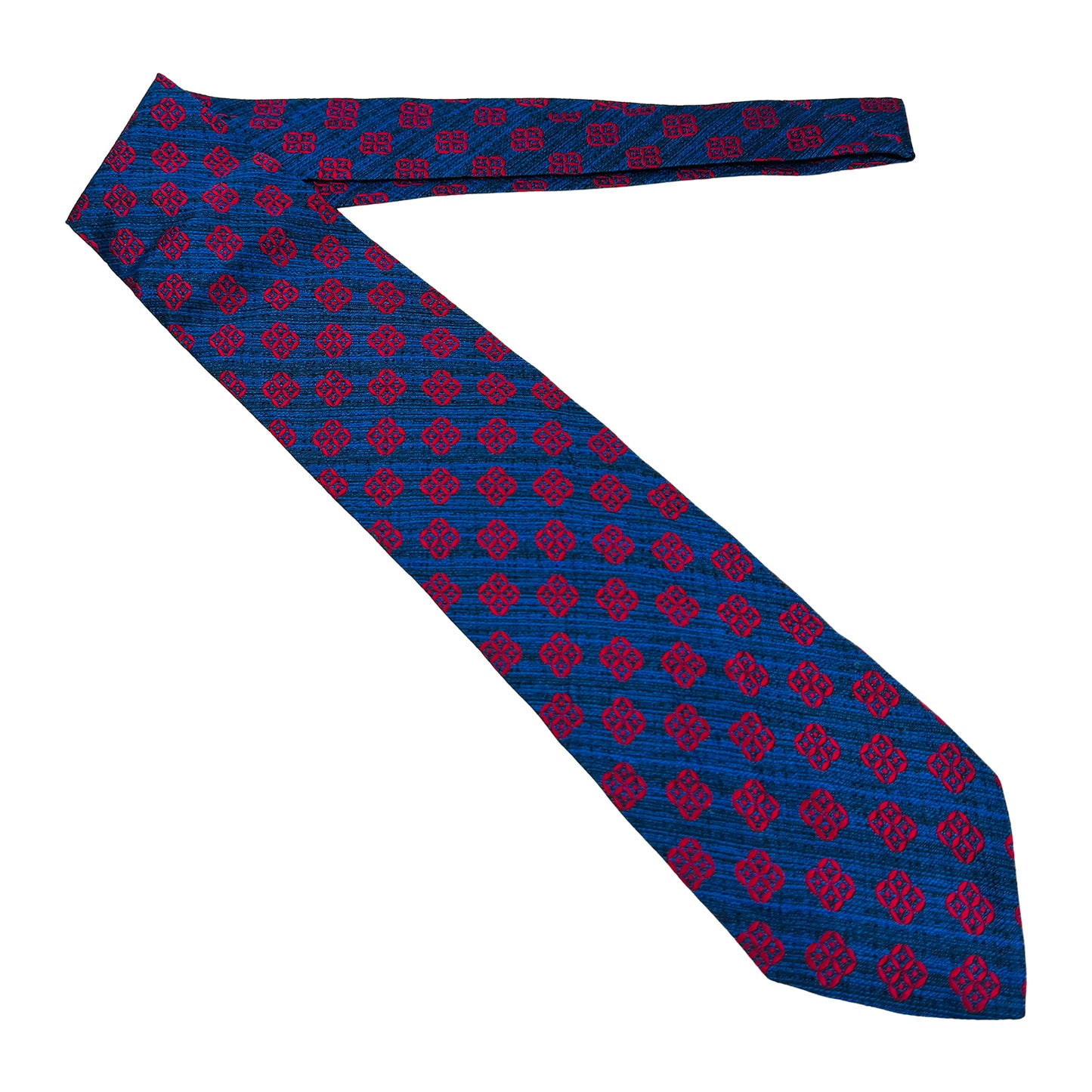 Christian Dior Navy 'Geometric Pattern' Tie (Size Regular)