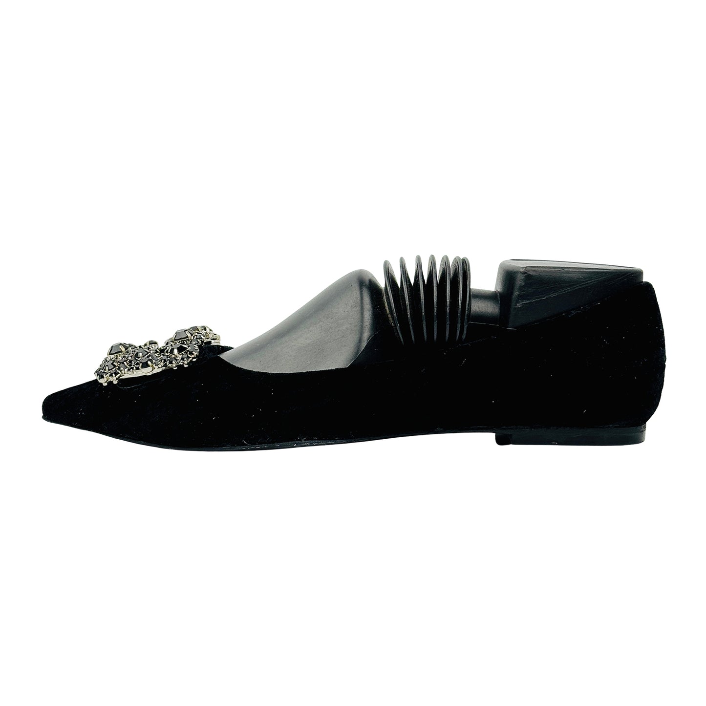 Roger Vivier Black Velvet Ballet Flats (Size 39)