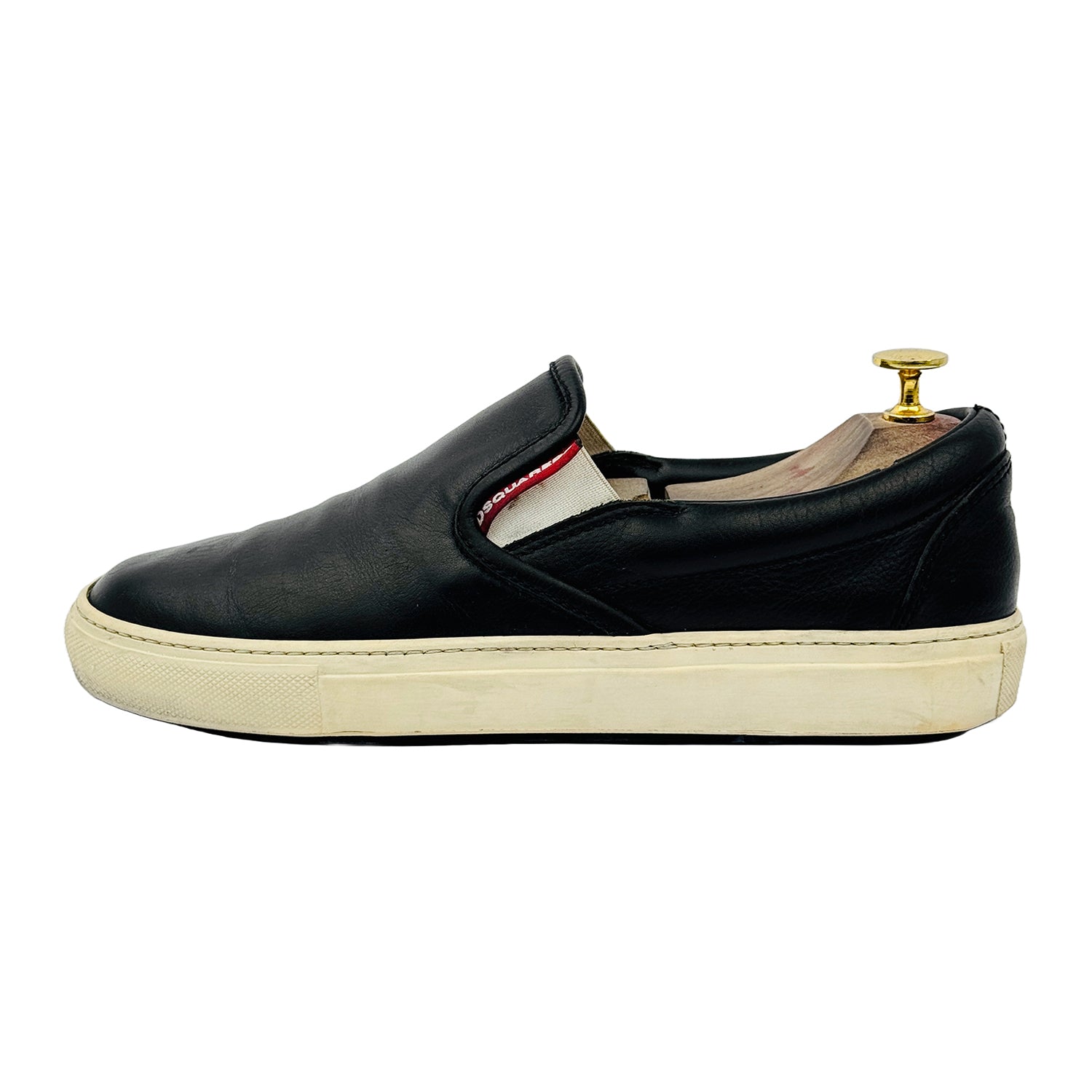 Image of Dsquared2 Men's Black Slipon Sneakers (Size 41/41.5)