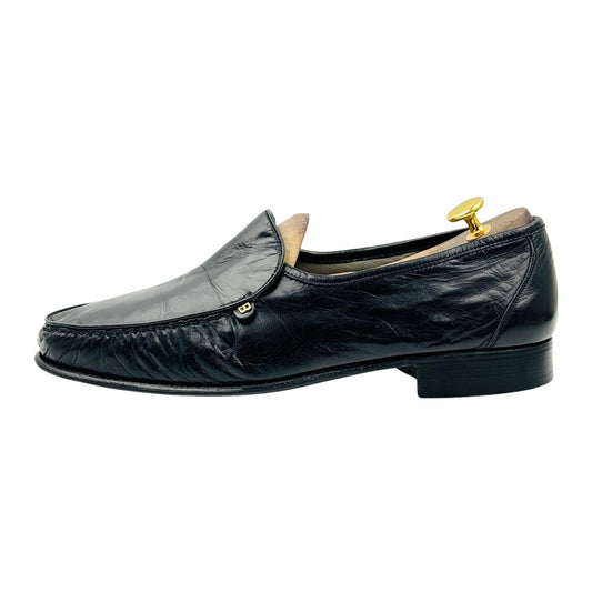 Bally Men's Black Leather Loafers (Size 43)