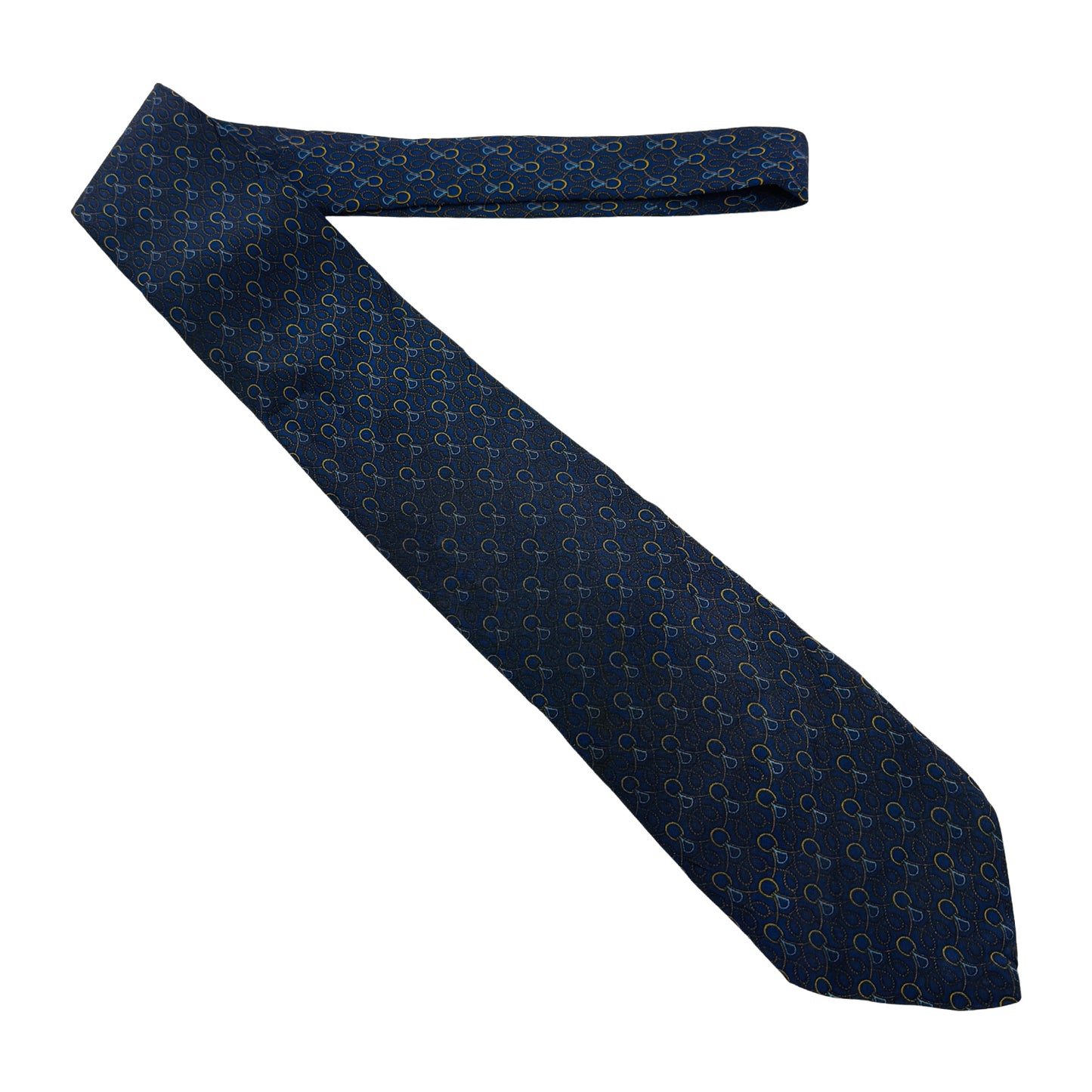 Givenchy Navy Blue 'Geometric Pattern' Tie (Size Regular)
