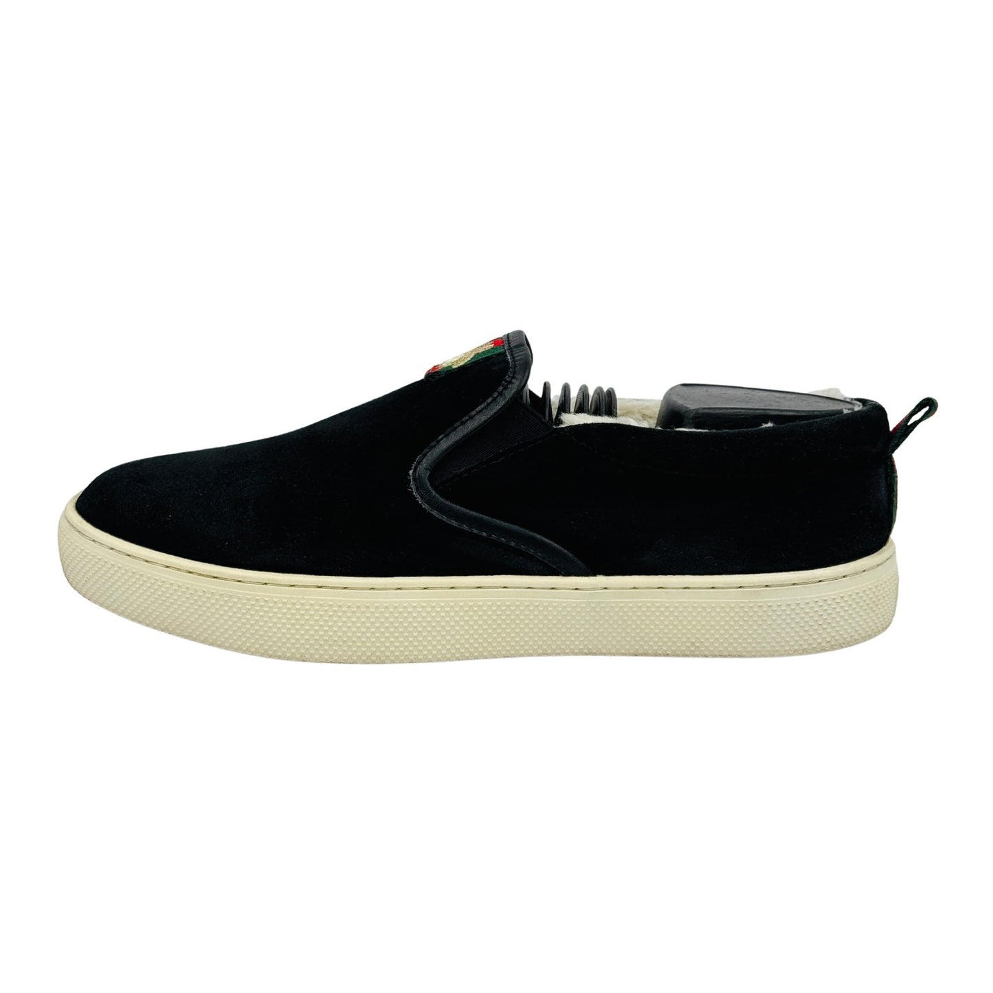 Gucci Men's Black Suede Wool Slip-On Sneakers (Size 40)