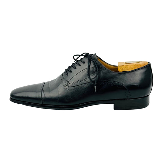 Santoni Men's Black Premium Leather Oxfords (Size 43.5)