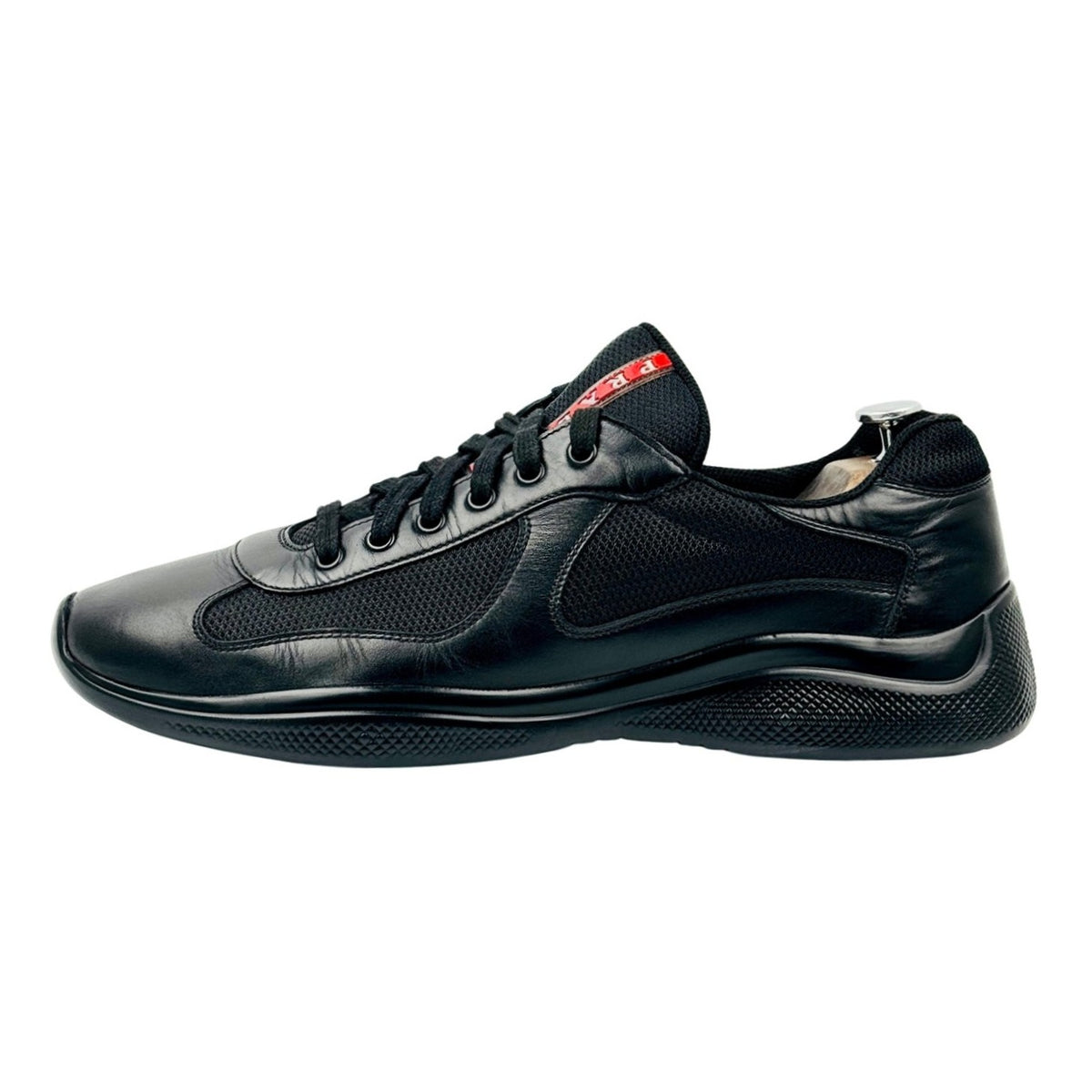 Prada America’s Cup Black Leather Sneakers (Size 46) - 4E3400