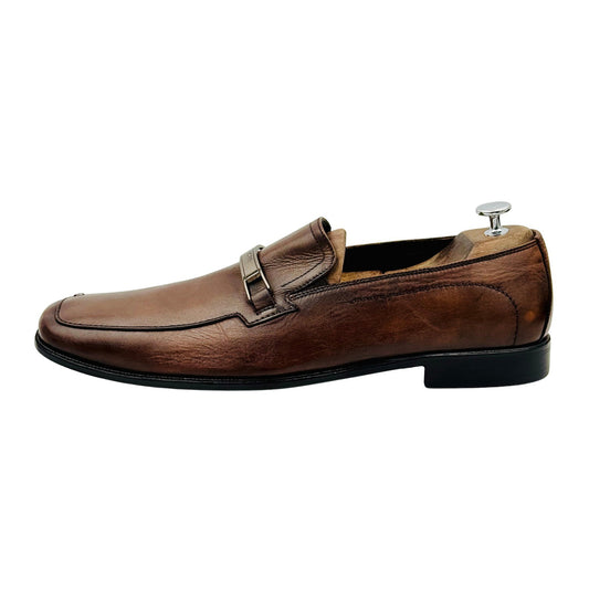 Hugo Boss Men's Brown Leather Bit Loafers (Size 45/45.5) - 50200774