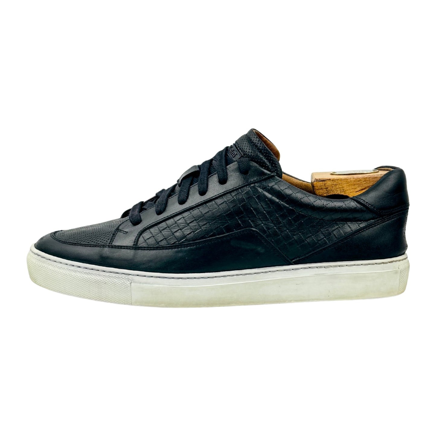 Baldinini Men's Navy Leather Low Top Sneakers (Size 42.5)