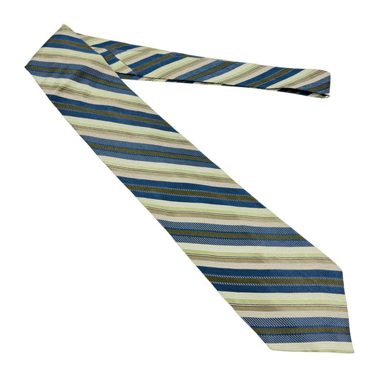 Calvin Klein Blue 'Diagonal Stripes' Tie (Size Regular)
