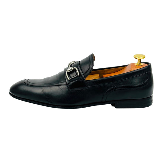 Gucci Men's Black Leather Horsebit Loafer (Size 41)